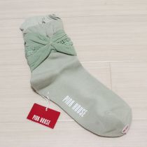 薄荷レース使いフリルソックス