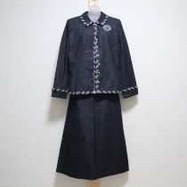 紺トリミングデニムスーツ【L】