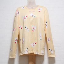 クリーム雪だるまくま長Tシャツ【L】