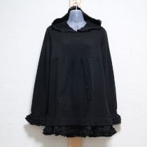 黒フリル付きカットソーチュニック