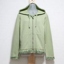 薄荷フリル使いスウェットパーカー