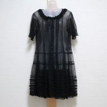 黒ドットチュールチュニック