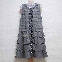 グレーレース&モチーフ段々ワンピース【3(9号)】