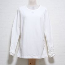 白カメリアシャーリングカットソーチュニック【3(9号)】