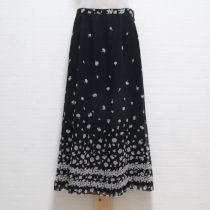 黒花柄シフォンスカート【S】