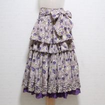 紫系パンジー段々スカート
