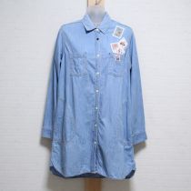 ブルーネーム付きデニムシャツチュニック