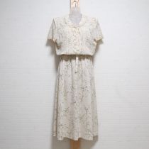 オフ白クロッカスジョーゼットワンピース