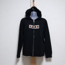 黒テディリース刺繍パーカー