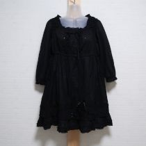 黒チュール使いエンブロイダリーチュニック