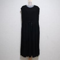 黒カットソープリーツワンピース【3(9号)】
