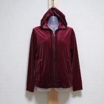 ボルドーレース使いベロアパーカー【9号】