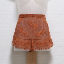 オレンジレース編みエプロン