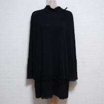 黒レース使いカットソーチュニック【11号】