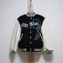 黒×白ワッペンフリーススタジャン