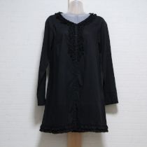 黒フリル使いローンチュニック