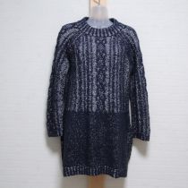 紺ケーブル編みニットチュニック【3(9号)】