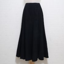 黒シルクブレンドフレアースカート【L】