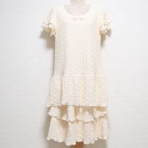 生成花モチーフレース段々ワンピース