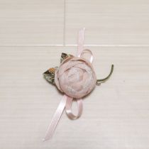 ピンク薔薇コサージュ