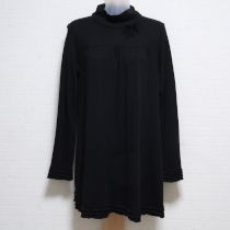 黒ハートアップリケカットソーチュニック