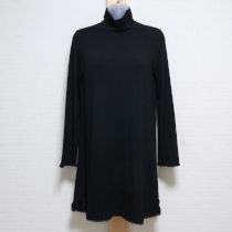黒シフォンフリルカットソーチュニック【9号】