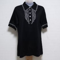 黒レース使いカットソーシャツ【11号】