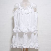 【ゆったり】白セパレートローンチュニック