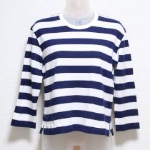紺×白ボーダー長Tシャツ