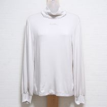 グレージュレース使いハイネックカットソー【4(L)】