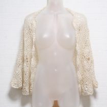 生成クロッシェモヘヤカーディガン