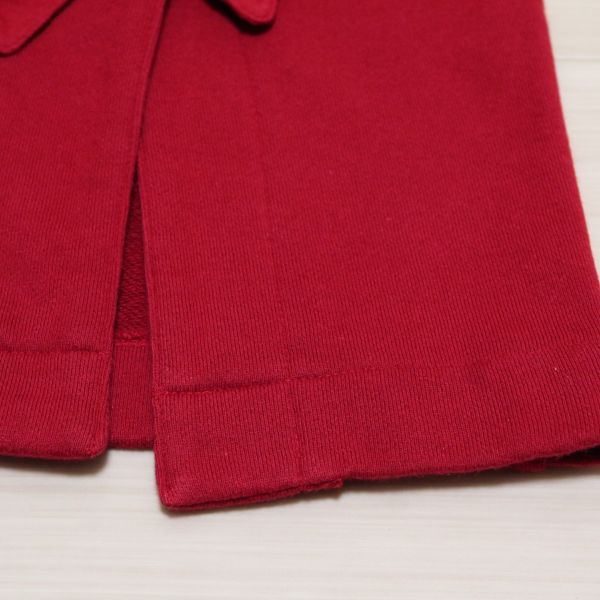 赤クローバーボタンスウェットスカート