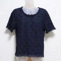 紺総刺繍チュールカットソー【4(11号)】