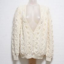 生成模様編みカーディガン