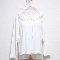 オフ白ローンフードカットソー【3(M)】