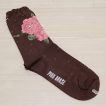 こげ茶イングリッシュローズソックス