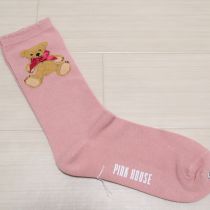 ピンクビターリボンベアーソックス