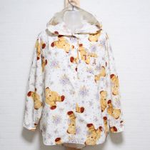 生成勿忘草くまフード付きブラウス