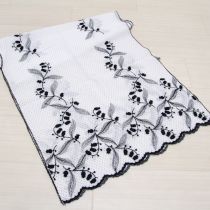 白鈴蘭刺繍ドットストール