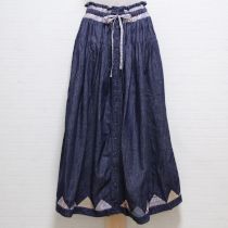 紺パッチワークデニムスカート