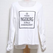 白チュール刺繍Tシャツ【3(9号)】