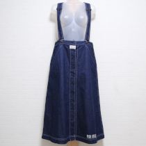 紺ネーム使い【P】刺繍デニムジャンパースカート