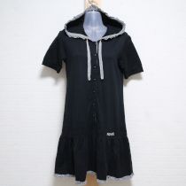 黒ギンガム使いカットソーチュニック