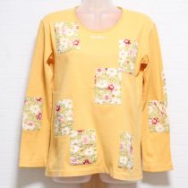 黄コスモスパッチ長Tシャツ【M】