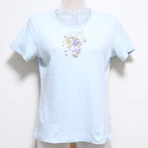 水色ブルーベリーTシャツ【L】