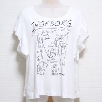 白アイテムプリントTシャツ【3(9号)】