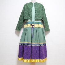 グリーン系キルト刺繍入りジャケット&ワンピース