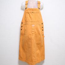 オレンジデニムサロペットスカート