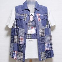 ブルー系キューピーベスト&Tシャツ【L】