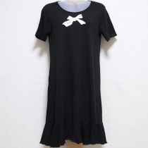 黒ロゴリボンカットソーワンピース